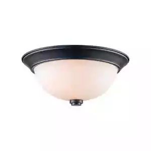 Bel Air Lighting Mod Pod 13 in. 2-Light Black Flush Mount Ceiling Light Fixture - Picture 1 of 7