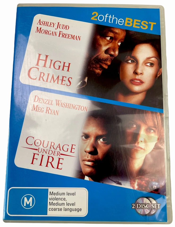 High Crimes & Courage Under Fire Judd Freeman Washington Ryan 2Disc DVD R4 M PAL - Image 1 of 4