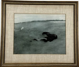 Andrew Wyeth His Boot Print Apple Tree Framed Matted Signed 24x32 - Picture 1 of 11
