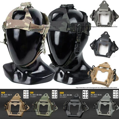 Tactical Night Vision Head Harness Strap NVG Mount Frame / 3-Hole Shroud Adapter - Image 1 of 2