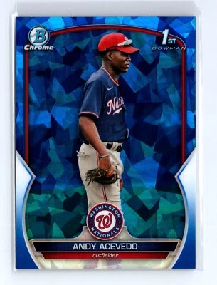 2023 Bowman Chrome Sapphire Edition Andy Acevedo #BCP-237 Prospects Nationals - Image 1 of 2