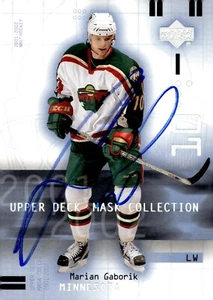 Marian Gaborik - Signed 2001-02 Upper Deck Mask Collection Card #46 - Minnesota - Picture 1 of 2