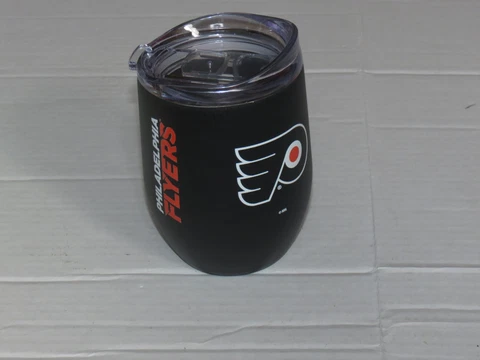 w1 Philidelphia Flyers NHL 16oz Etch Black Powder Coat Curved Beverage BLACK Cover