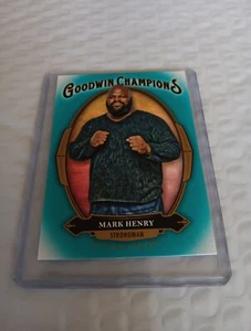 2020 Upper Deck Goodwin Champions Turquoise #37 Mark Henry WWE Worlds Strongest - Picture 1 of 2