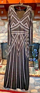 BLU SAGE SPARKLE Evening Dress SZ 12 Jersey Knit Comfortable Forgiving Fit EUC - Bild 1 von 19