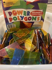 Learning Resources Power Polygons 424 Pc Set Learning Homeschool School Geometry - Picture 1 of 7