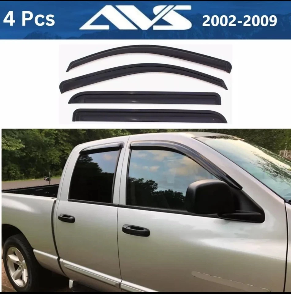 Visera de ventilación de ventana con cinta para Dodge Ram 02-09 cabina y media - 94623 Foto 1 de 4