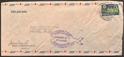 Antillas Neerlandesas 1963 #249 cubierta a Nueva York con primer tour de pesca Lustrum*d Foto 1 de 2