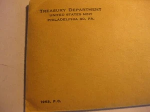 1963-P  Silver U.S. Proof set /SEALED government envelope - Picture 1 of 3