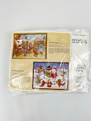 Creative Circle Caroling Bears 2274 Needlecraft Kit Quilting Christmas Vintage - Image 1 of 4