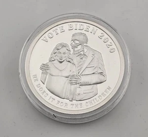 2020 Vote Biden He Does It For The Children 1oz .999 Silver Proof #450 Of 907 - Picture 1 of 5