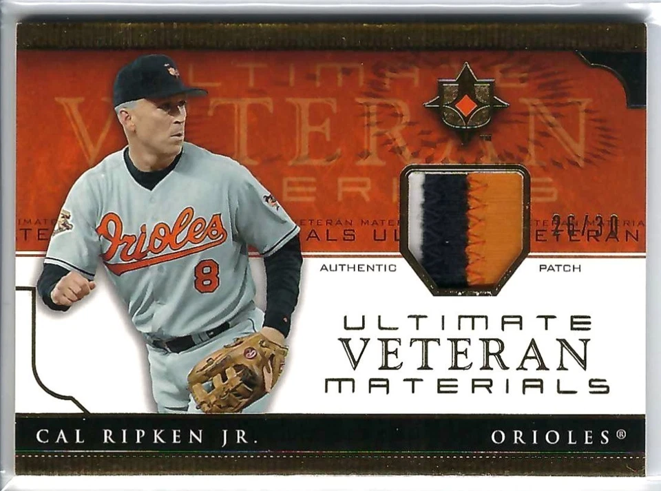 2005 Ultimate Collection: CAL RIPKEN Jr. 3 Color G/U Jersey Patch #26/30!!! - Image 1 of 2