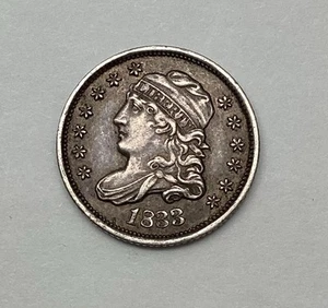 1833 Capped Bust Silver Half Dime - Picture 1 of 5