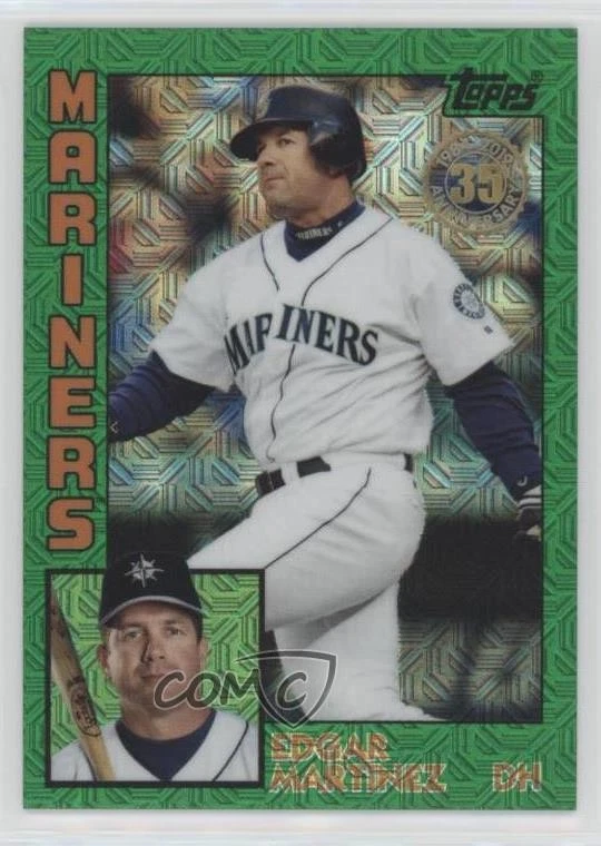 2019 Update Silver Pack 1984 Topps Baseball Chrome Green /99 Edgar Martinez HOF - Image 1 of 2