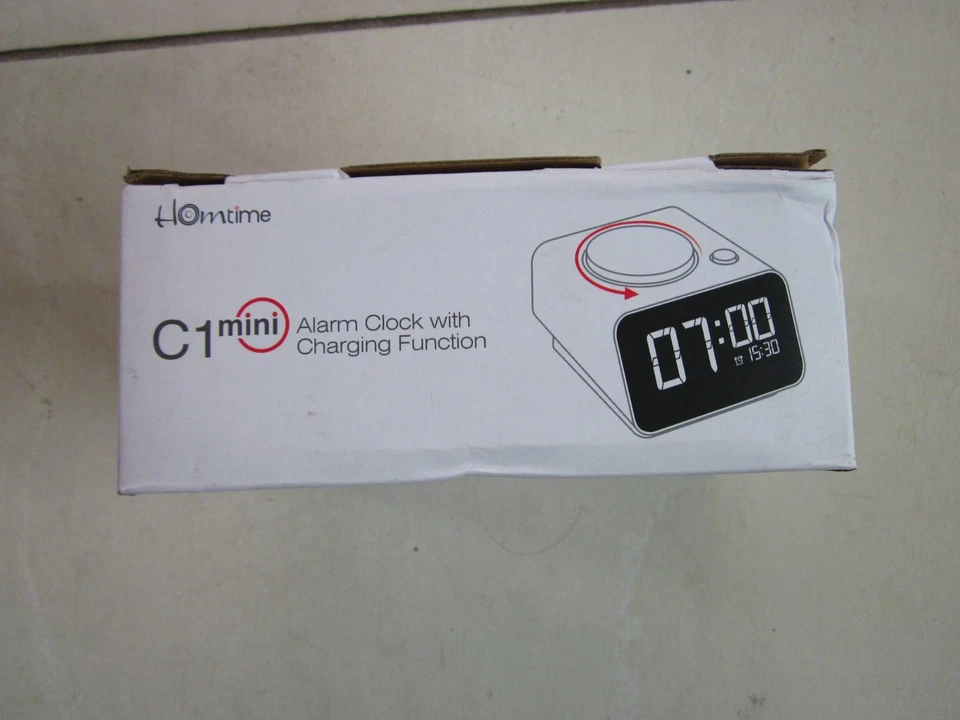 Mini Reloj Despertador Homtime C1 con Función de Carga y Puertos USB Nuevo Foto 1 de 4