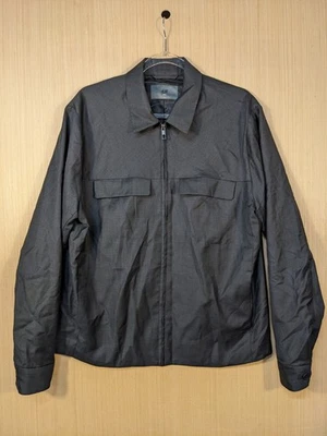 H&M Мужская шерстяная куртка размер большой 42R темно серый полный молнии с подкладкой внутренние карманы - Изображение 1 из 4