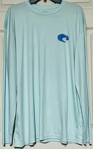 Costa Men's Conch Reef Long Sleeve Graphic T-Shirt Aqua Turquoise WT Size XXL - Picture 1 of 3