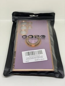 Tnamu For Samsung Galaxy S24 Ultra Purple/Gold New - Picture 1 of 4