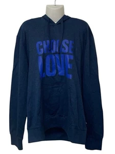 43# Neu ohne Etikett Choose Love Damen marineblau V-Ausschnitt Langarm Hoodie Größe XS KOSTENLOSER VERSAND - Bild 1 von 9
