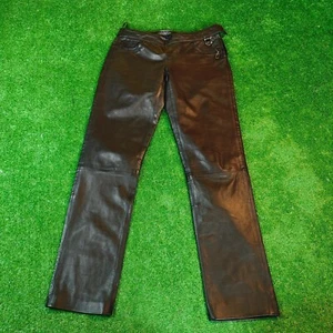 G-Star Lamm Lederhose Damen 26x32 RAW 3301 Rock Legging Side Zip Biker - Bild 1 von 17