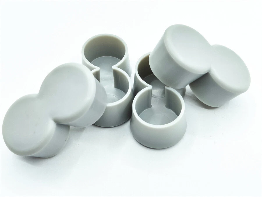 4Pcs Dual Double 1" Chair Table Leg Caps Cover For 50s Diner Kitchen Table Tip - Image 1 of 4