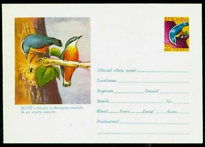 1961 Bird, jilguero europeo, insecto, Stieglitz, Chardonneret élégant, Rumania, cubierta Foto 1 de 2