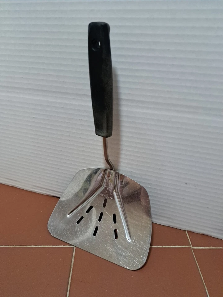 Foley Stainless Steel Wide Slotted Turner Flipper Curved Spatula USA Vintage  - Image 1 of 4