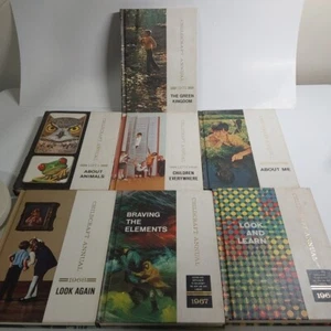 Childcraft Jahresbuch Lot 1966-1972 Vintage Hardcover illustrierte Wissenschaft - Bild 1 von 15
