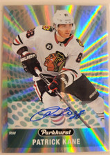 PATRICK KANE signed Upper Deck PARKHURST card Chicago Blackhawks Auto Autograph