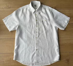Men's Short Sleeve Shirt by CREW CLOTHING - Size L - PURE LINEN - Picture 1 of 4