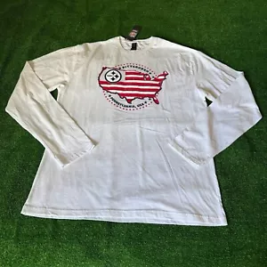 NFL Team Apparel Pittsburgh Steelers Crew Neck Long Sleeve T-Shirt Size XL NEW - Picture 1 of 11