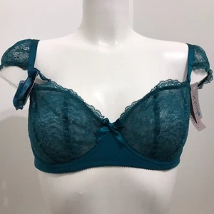 Sujetador con aros de encaje verde Huit 8 36C correas múltiples vías - encaje tapado o estándar - Imagen 1 de 10