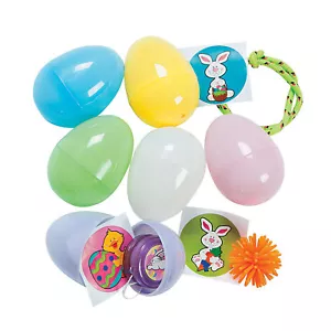 Pastel Toy-Filled Plastic Easter Eggs, 24 Pc., Party Supplies, 24 Pieces - Picture 1 of 2