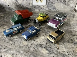 Vintage Tootsie Toy Lot of 6 Metal & Plastic Dump Truck, Vega, Bronco NICE - Picture 1 of 6