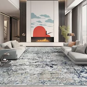 Miukiki Rugs Washable Area Rug - 9x12 Large Living Room Rug, Non-Slip Ultra-Thin - Picture 1 of 7