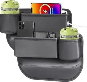 2 Pack Car Seat Gap Filler Organizer with Cup Holder, Universal Fit Car Seat Gap - Picture 1 of 7