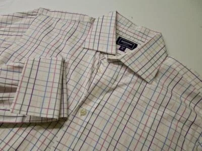 DUCHAMP London checks over cream French Cuff dress shirt size 16.5 42 Mint! A56 - Image 1 of 4