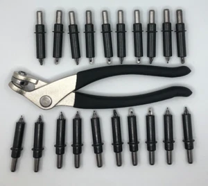 5/32" CLECO TOOL KIT, INCL PLIERS & 20 CLECOS - Hotrod Sheet Metal Pins - Picture 1 of 1