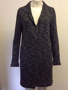 Gorgeous Brown & White Flecked Long Jacket from New Look - Size 10 - Fab! - Picture 1 of 6