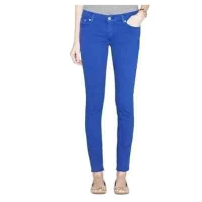 Pantalones de mezclilla ajustados para mujer Fossil azul cielo talla 25 XS nuevos 27 X 30,5 Foto 1 de 4