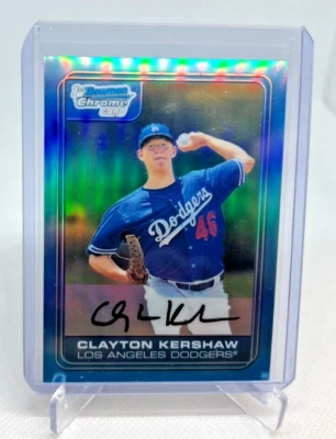 2013 Bowman Chrome CLAYTON KERSHAW 1st Blue Refractor Reprint #DP84 Dodgers - Image 1 of 2