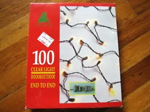 Neu im Karton Caldor Corp 100 klare Weihnachtsbeleuchtung Ende zu Ende Innen/Außen - Bild 1 von 7