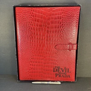 Teufel trägt Prada Schlange Reptil Leder Planer Notizbuch mit Stift Vintage 13 x 10" - Bild 1 von 21