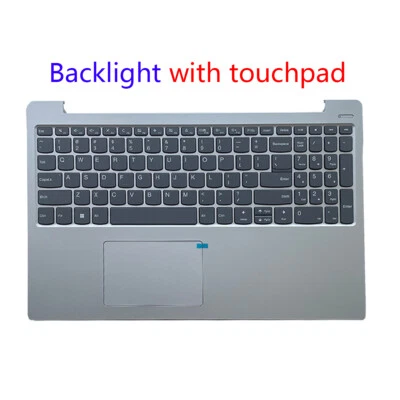 New for Lenovo ideapad 330S-15IKB 330S-15ARR 330S-15ISK Palmrest Keyboard Silver - Image 1 of 4