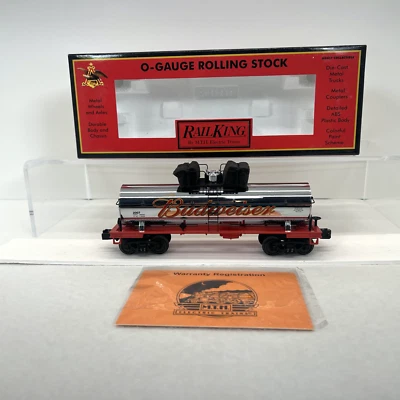 MTH RailKing 30-73240 Anheuser Busch Budweiser Beer Chrome Tank Car New O Gauge - Image 1 of 4