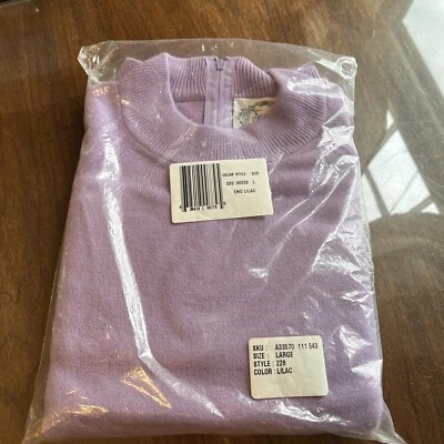 Stitches in Time Purple Soft Knit Pull Over Zip Back Sweater Size Large NWT - Image 1 of 4