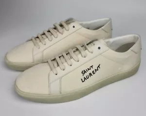 SAINT LAURENT SL/06 Court Cotton Beige Sneakers New - Picture 1 of 11