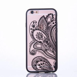Apple iPhone 6s Plus Etui na telefon Mandala Case Futerał ochronny Motyw Kwiat Czarny - Zdjęcie 1 z 7
