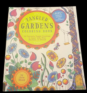 Tangled Color and Draw Ser.: Tangled Gardens Coloring Book : 52 Intricate Tangle - Imagen 1 de 12