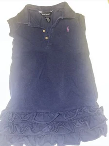 Ralph Lauren Navy Polo Girls Toddler Dress Size 4 - Picture 1 of 7